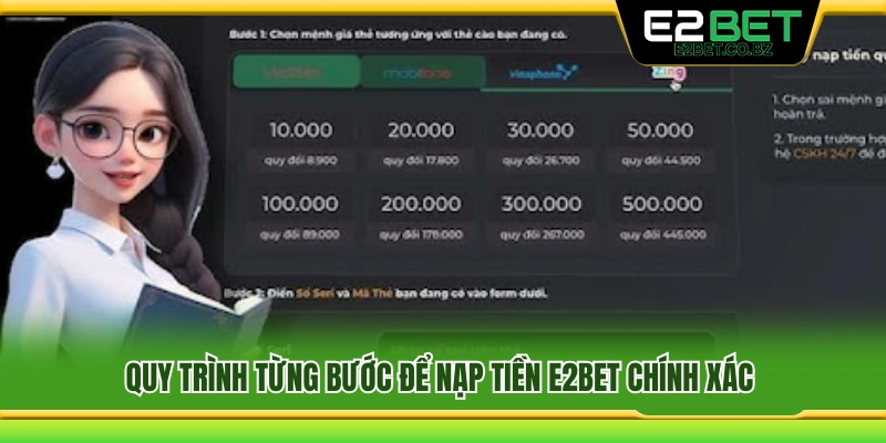 Hướng dẫn nạp tiền E2bet từng bước chuẩn xác 